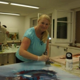 Malkurs - Acrylbilder - Acryl malen - August 2013