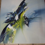 Malkurs - Acrylbilder - Acryl malen - August 2013