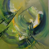 Malkurs - Acrylbilder - Acryl malen - August 2013