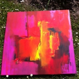 Malkurs - Acrylbild - Acryl malen - Juni 2013