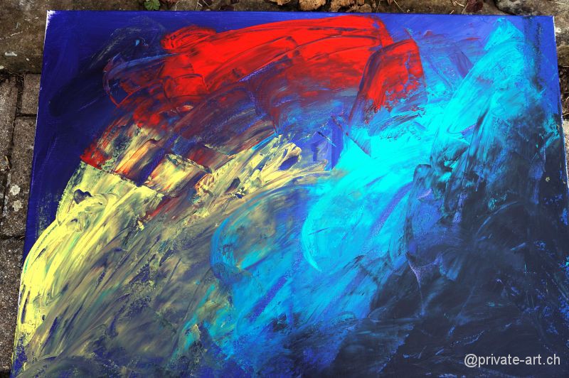 Acrylbild Malkurs Februar 2014