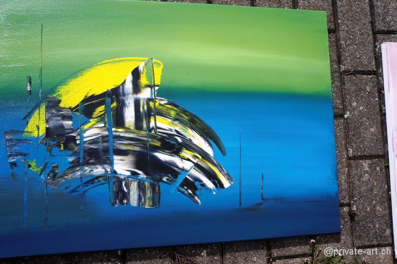 Acrylbild Malkurs Februar 2014