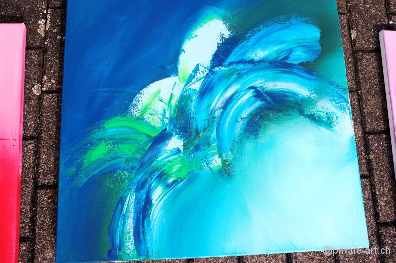 Acrylbild Malkurs Februar 2014